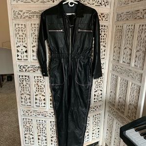 Nasty Gal Faux Leather Jumpsuit